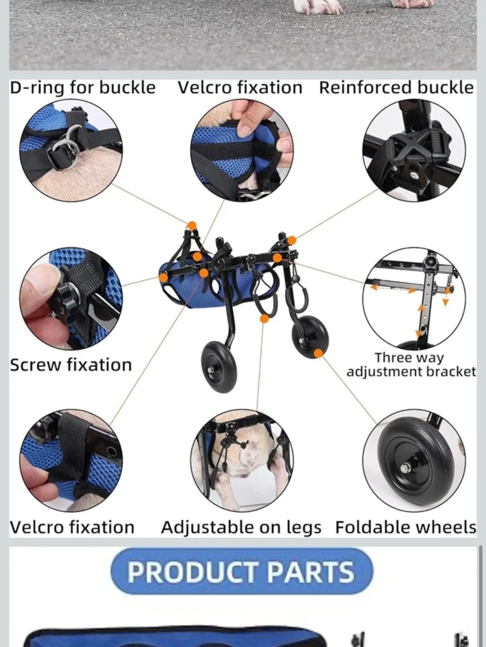 Adjustable Small Dog Wheelchair - Mobility Aid for Disabled Pets,x-Small Dog